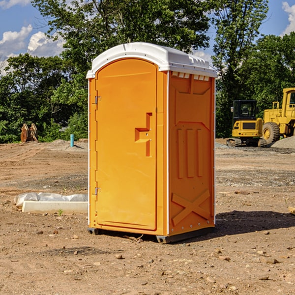 how often are the porta potties cleaned and serviced during a rental period in Valentine